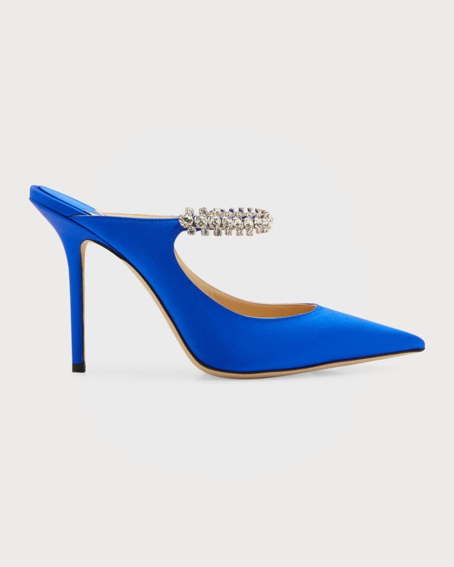 

Атласные мюли Bing с ремешком из кристаллов Jimmy Choo