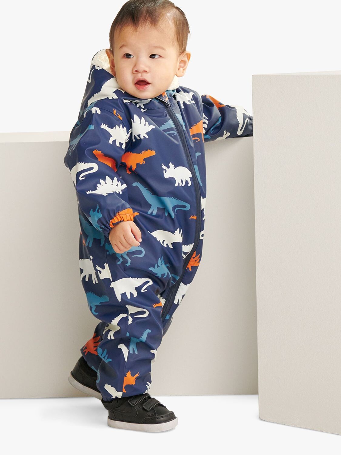 

Комбинезон Baby Dino на подкладке из шерпы с принтом Baby Dino Hatley, темно-синий
