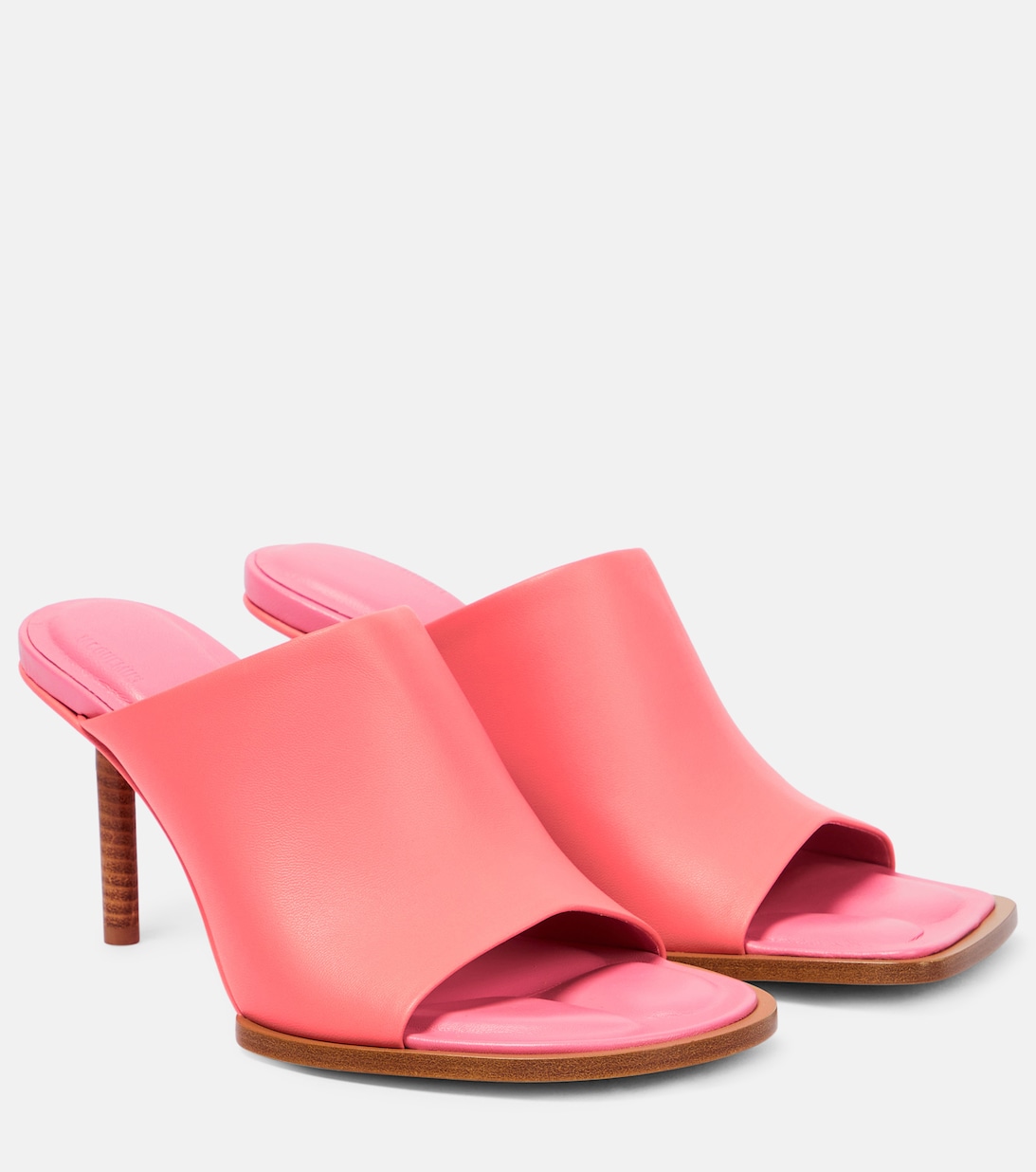 Кожаные туфли Les Mules Rond Carré Jacquemus, розовый