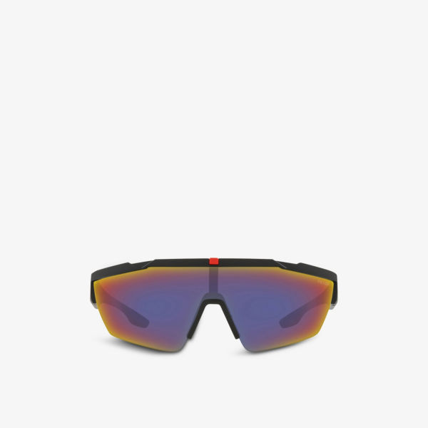 Солнцезащитные очки PS 03XS в нейлоновой оправе Prada Linea Rossa, черный