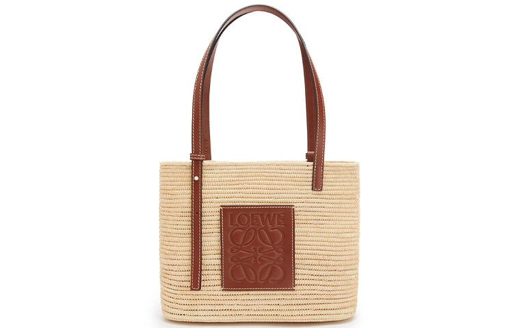 

Сумка на одно плечо LOEWE Basket Weave из телячьей кожи, коричневый / хаки
