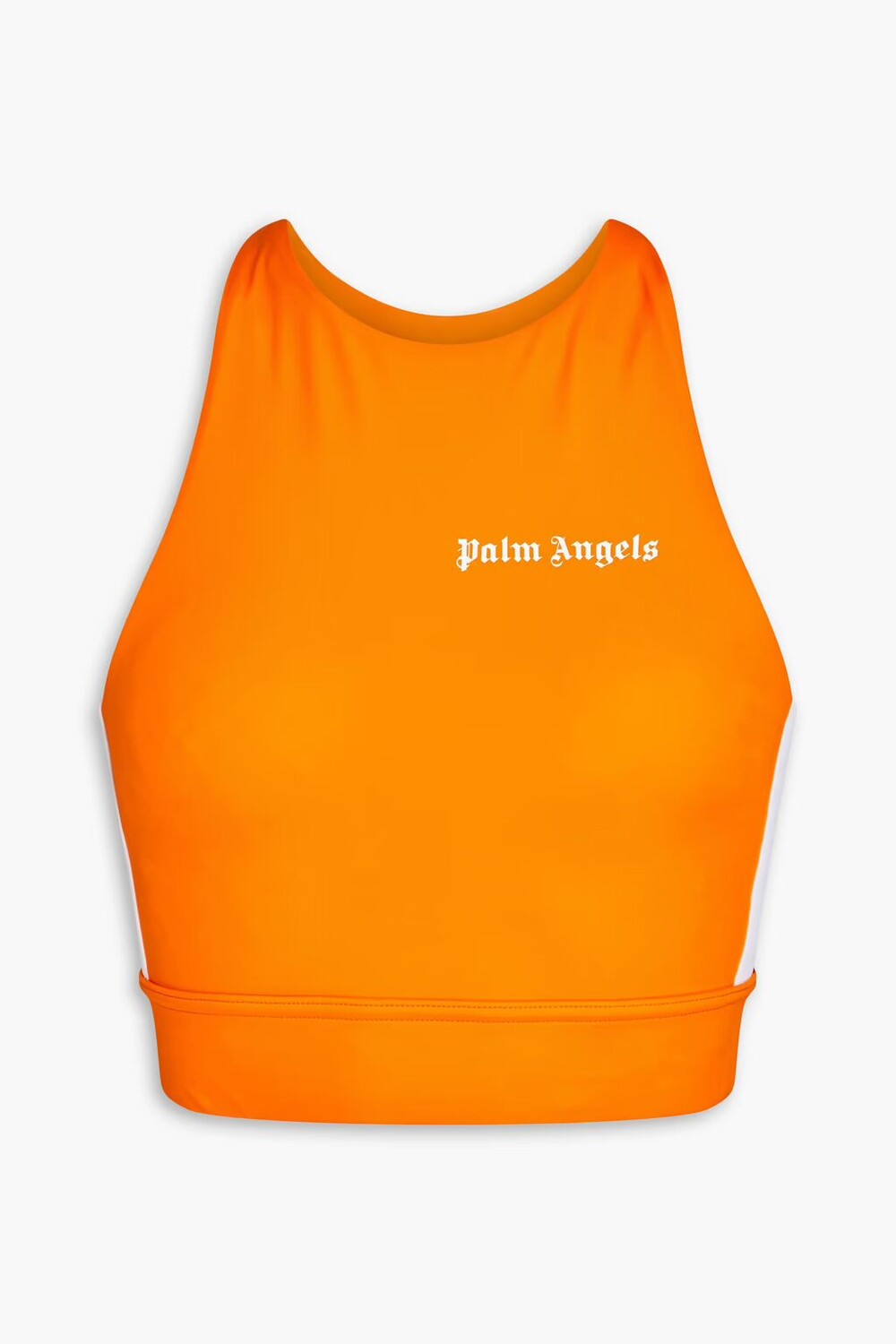 

Укороченный топ из эластичного джерси с принтом Palm Angels, оранжевый