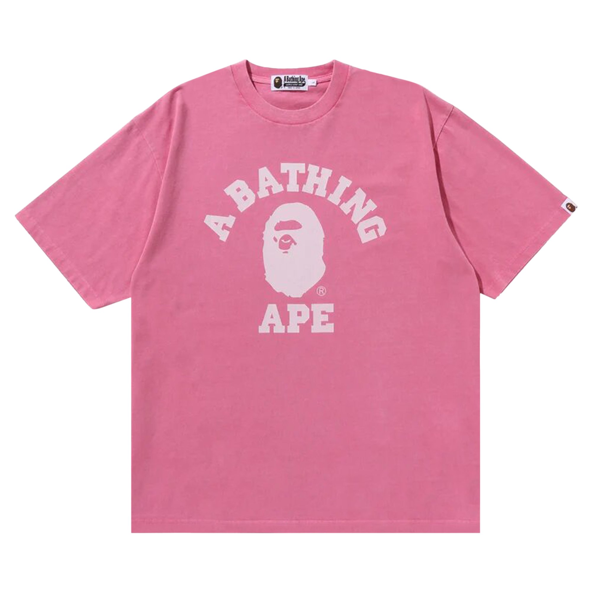 

Футболка BAPE College Overdye, розовая, Розовый