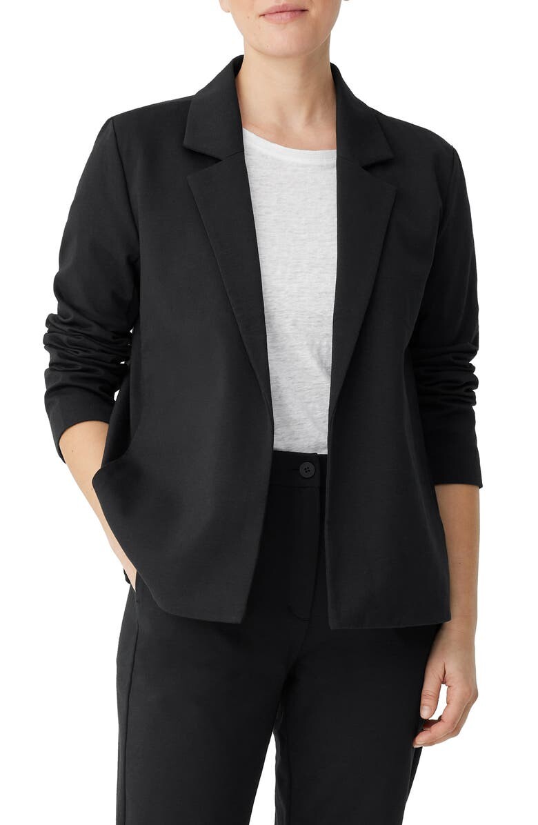 

Пиджак из смеси органического хлопка EILEEN FISHER, черный