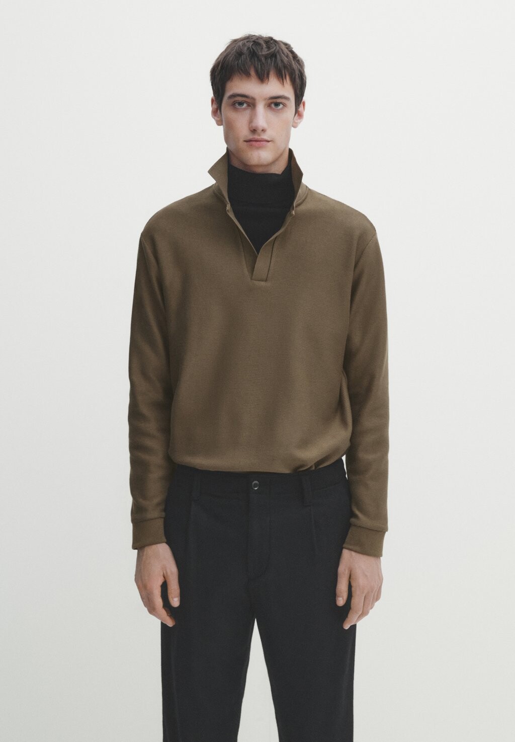 

Поло Massimo Dutti, зеленый