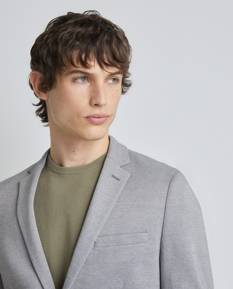 

Мужской пиджак трикотажа пике Easy Wear, серый