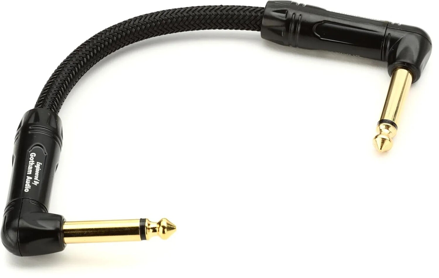

Warm Audio Prem-TS-2RT-6" Premier Gold Патч-кабель от прямоугольного к прямоугольному педалборду — 6 дюймов
