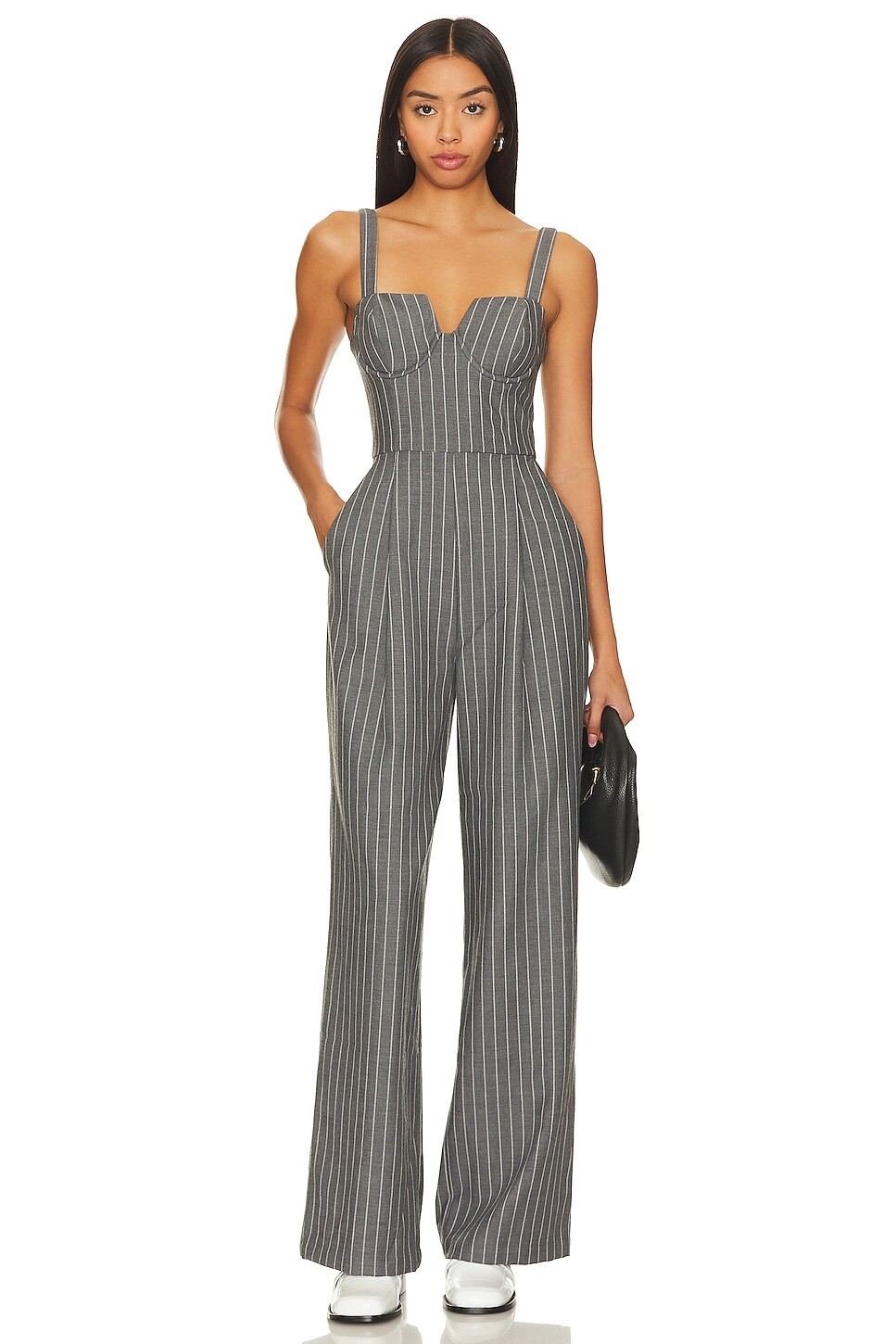 

Комбинезон House of Harlow 1960 x REVOLVE Oliviera, цвет Grey Lurex Stripe