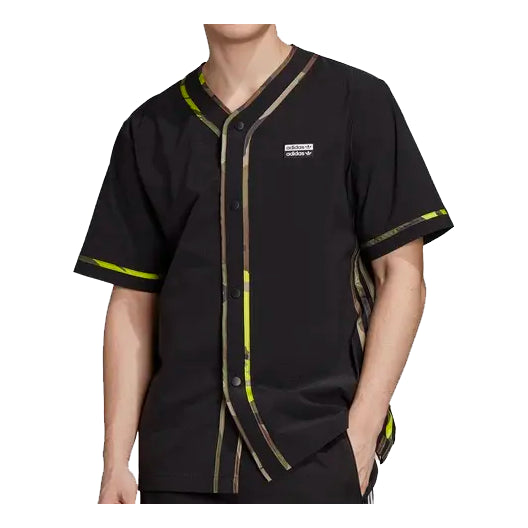 Рубашка adidas originals Athleisure Casual Sports Breathable Short Sleeve Shirt Black, мультиколор