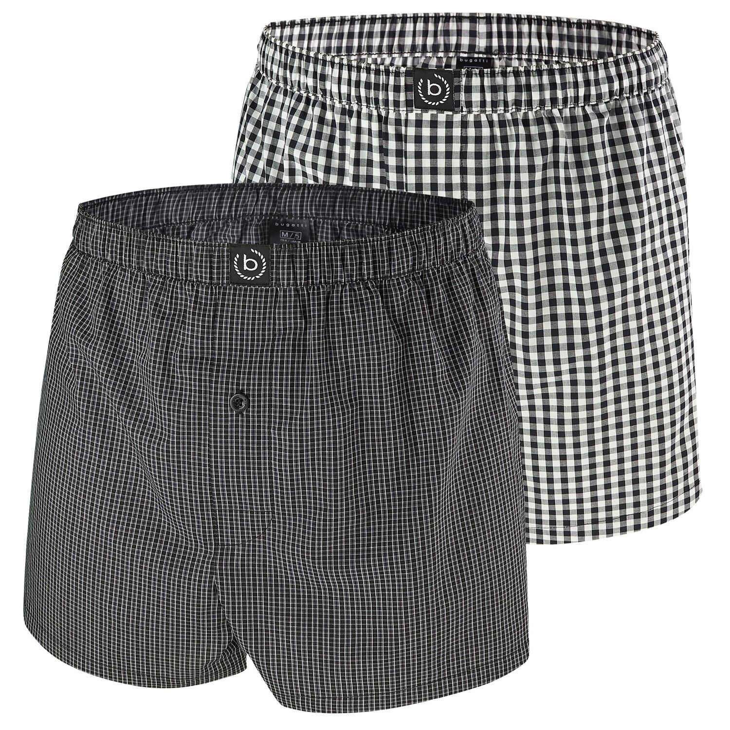 

Боксеры Bugatti Webboxershorts 2 шт, цвет Schwarz / Grau / Karo