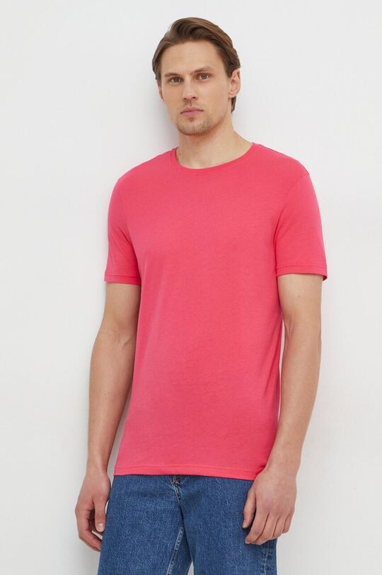 

Хлопковая футболка United Colors of Benetton, розовый