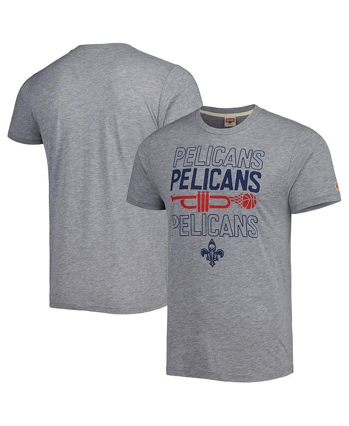 

Мужская и женская футболка серого цвета Хизер New Orleans Pelicans Hometown Hyper Local Tri-Blend Homage, серый