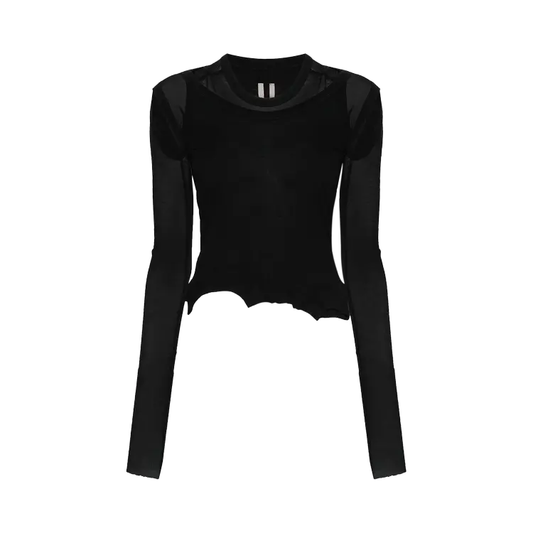 

Футболка Rick Owens Cropped Banana 'Black', черный