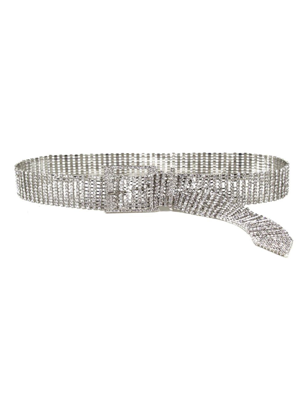 

Пояс с кристаллами Фары B-Low The Belt, серебряный