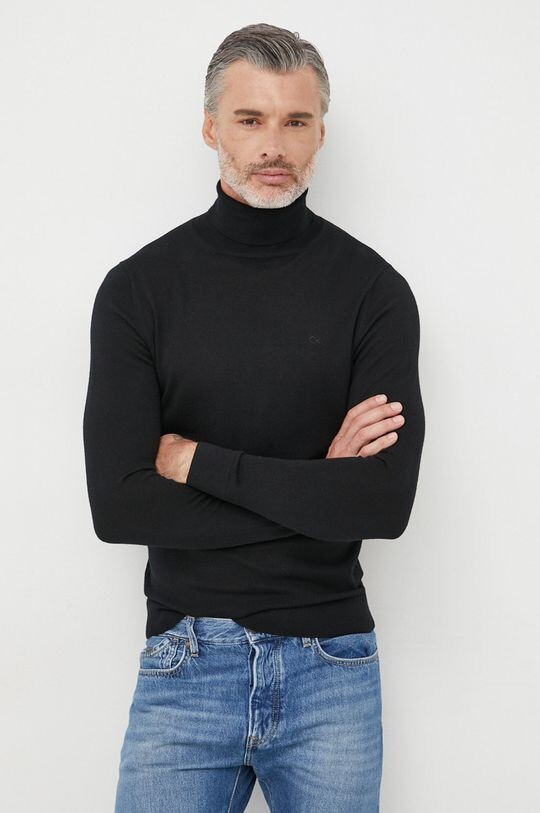 

Шерстяной свитер Calvin Klein, черный