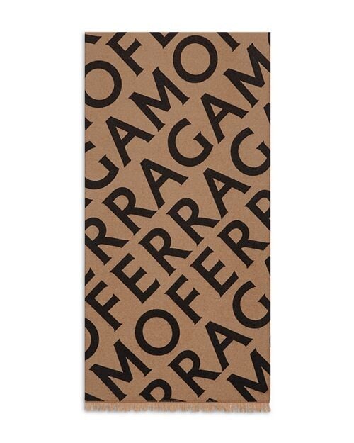 

Шарф с логотипом из смесовой шерсти Ferragamo, цвет Multi