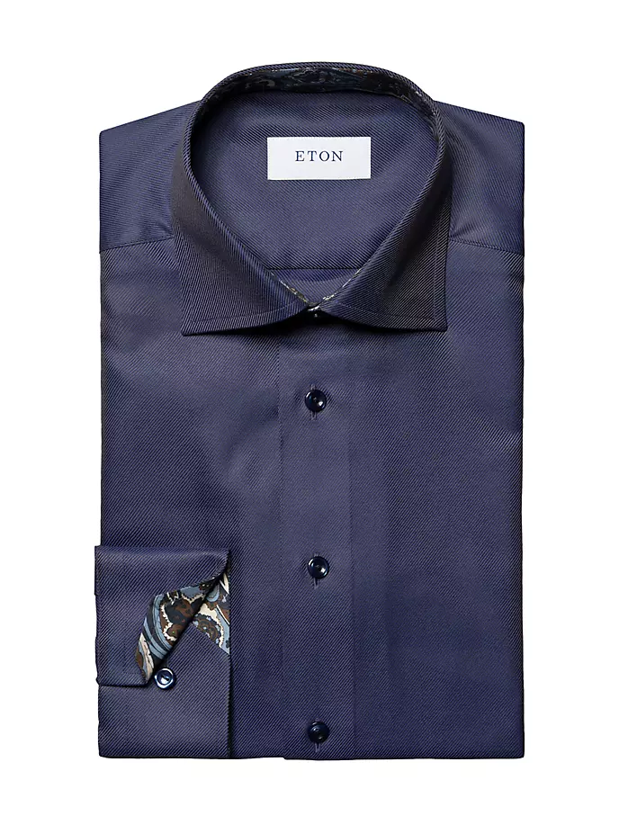 

Рубашка современного кроя с пейсли Eton, фиолетовый
