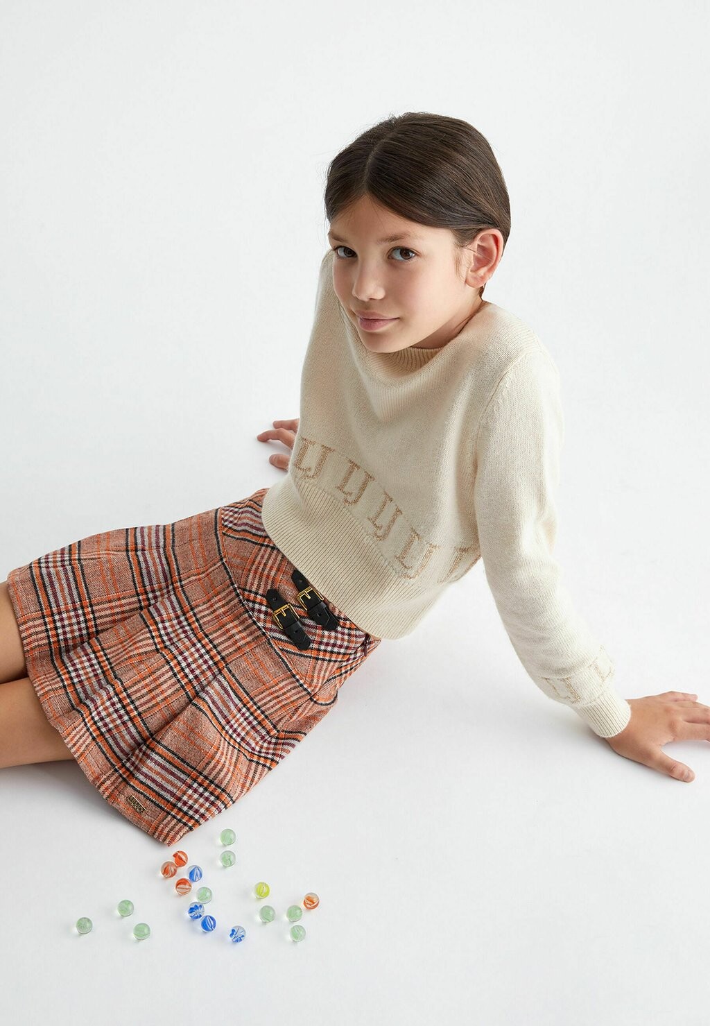 

Свитер Eco Friendly With Logo Liu Jo Kids, цвет cream