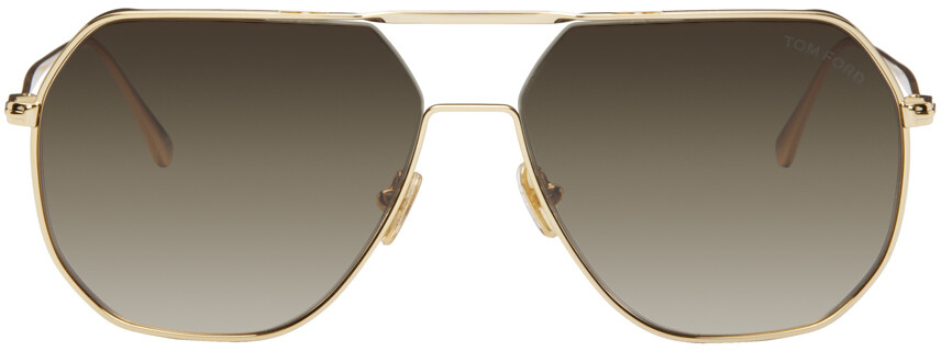 

Золотые солнцезащитные очки Gilles, глубокие блестящие TOM FORD