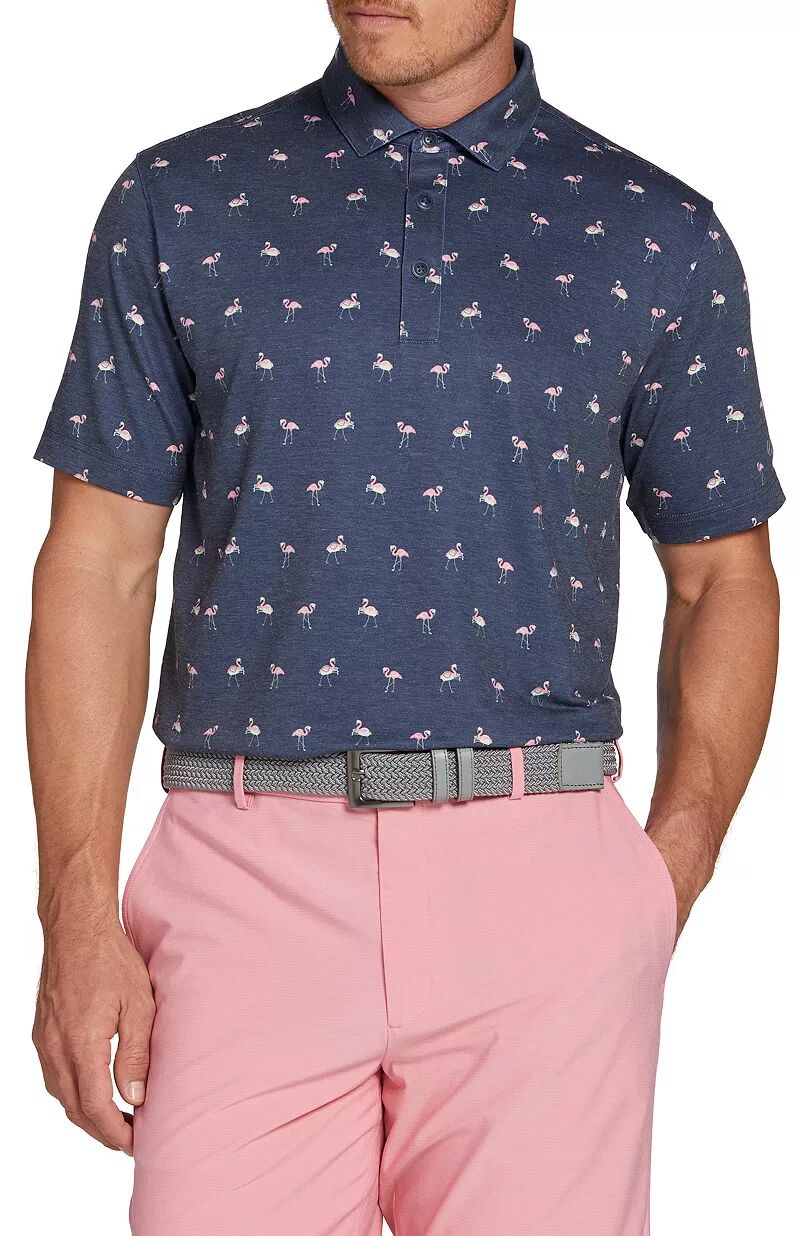 Мужская рубашка-поло для гольфа Walter Hagen Clubhouse Flamingo