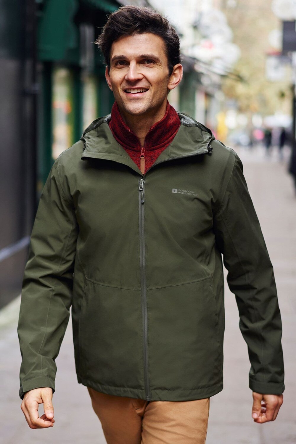 

Легкие непромокаемые мужские горные ботинки Warehouse Outdoor Jacket Mountain Warehouse, зеленый