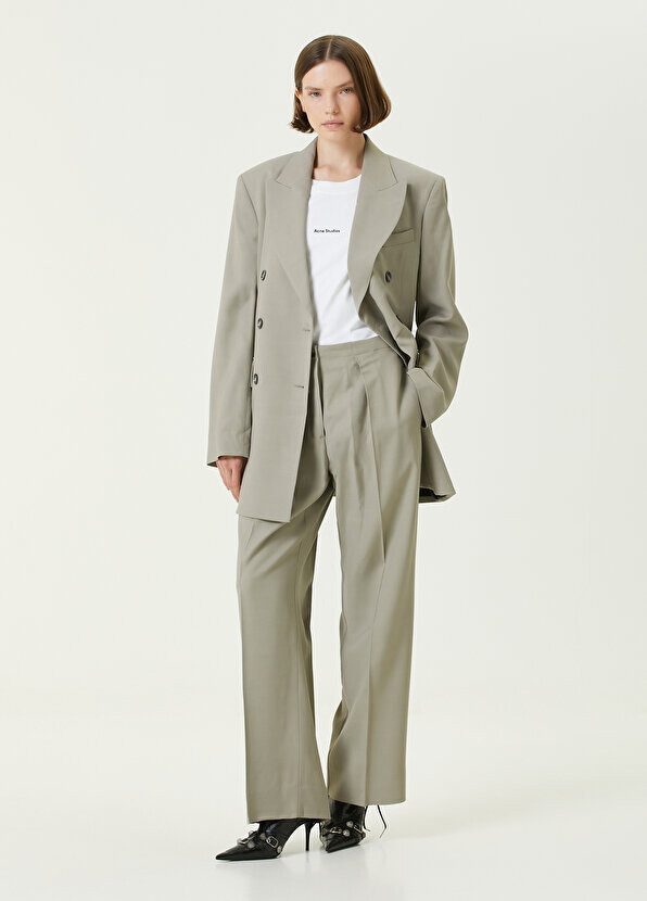 

Норковые брюки со складками Acne Studios