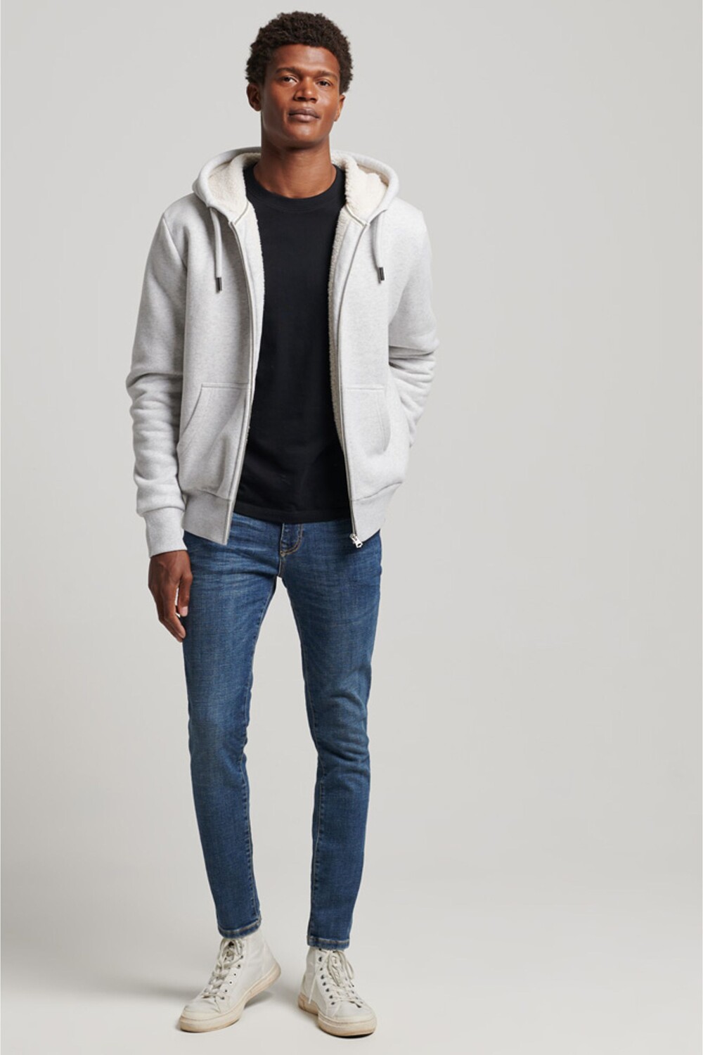 

Толстовка Essential на молнии Superdry, серый