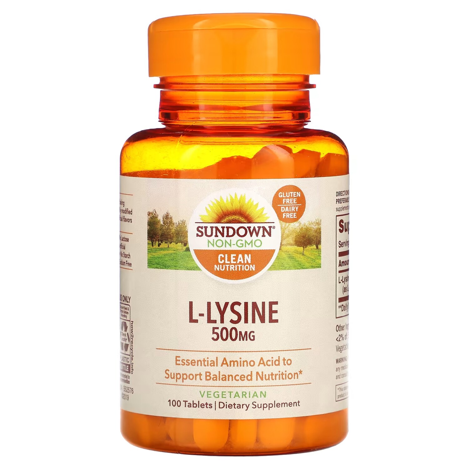 

L-лизин Sundown Naturals, 500 мг, 100 таблеток