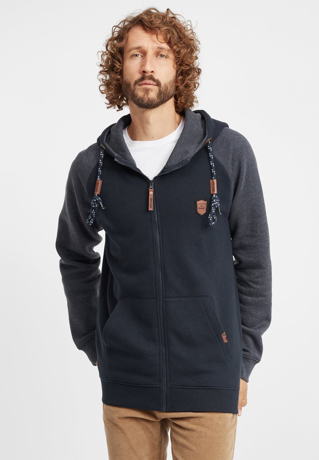 

Толстовка на молнии INDICODE JEANS, синий