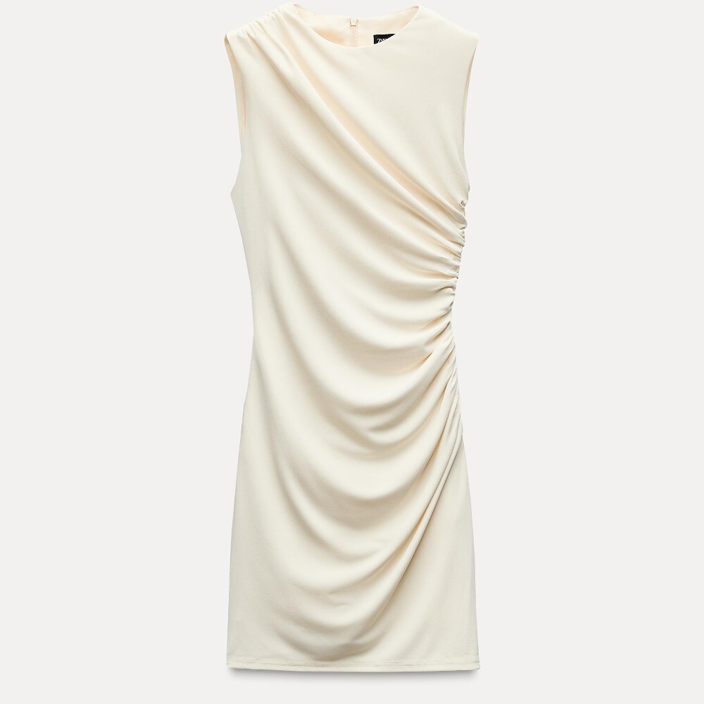 

Платье Zara Zw Draped Short, кремовый