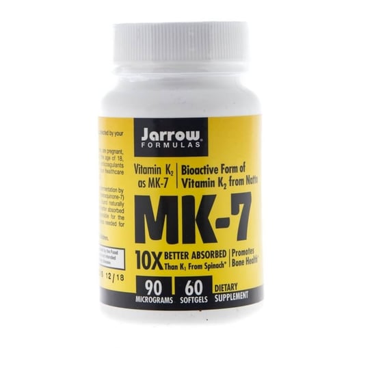 Витамин К2 МК-7 Jarrow Formulas, 90 мкг, 60 капсул jarrow formulas мк 7 90 мкг 90 мягких таблеток