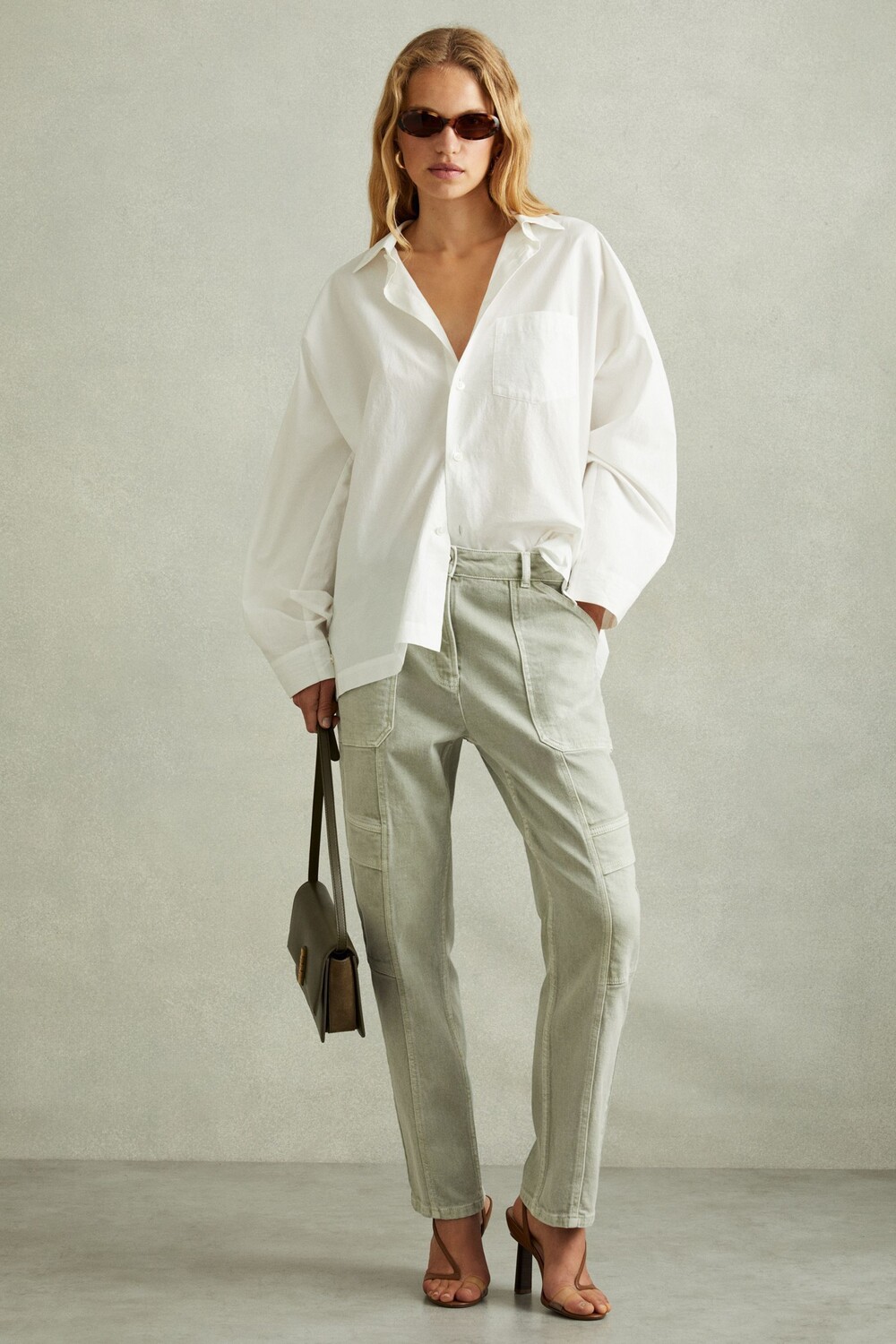 

Джинсы Jem GEARDED Utilities зауженные книзу Reiss, зеленый