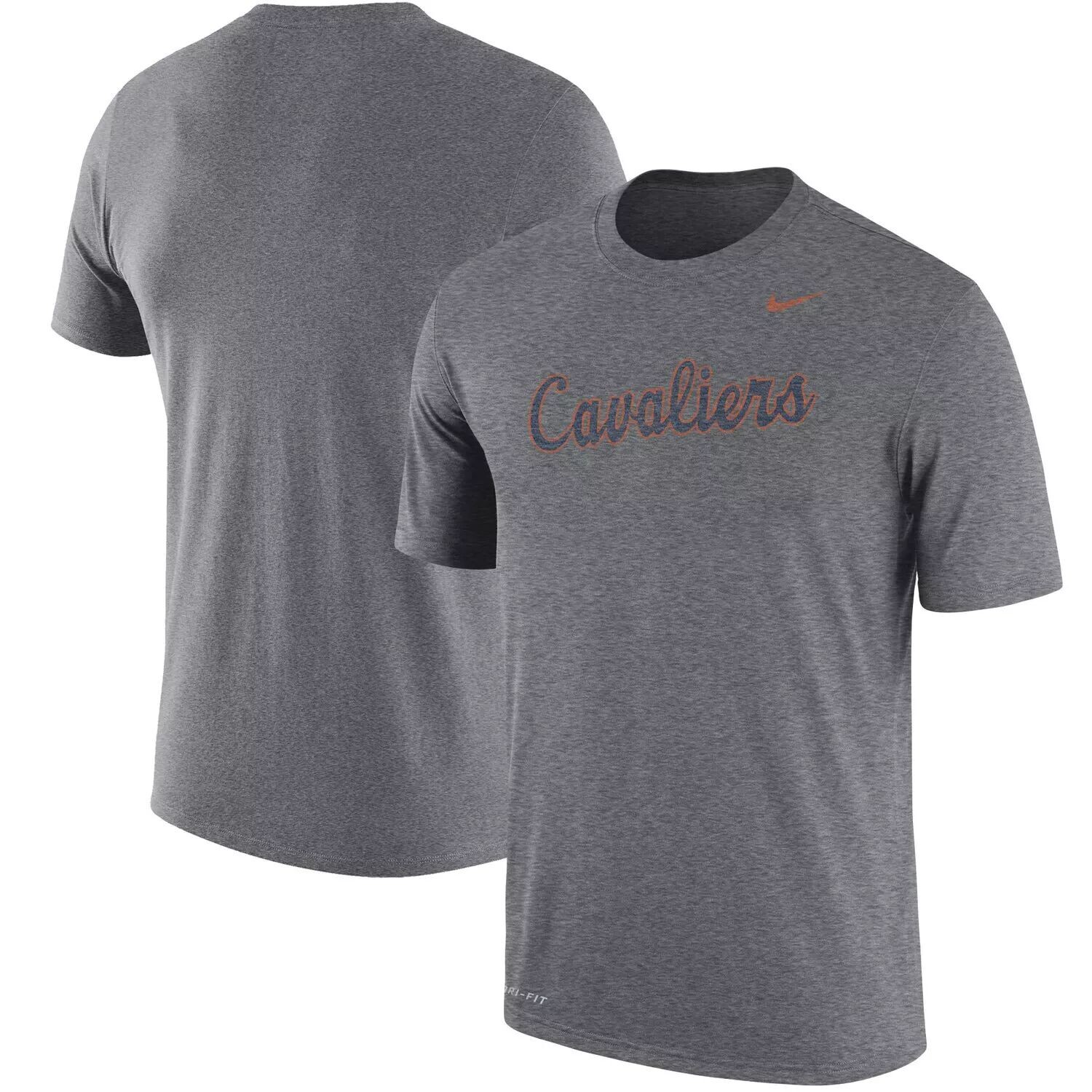 

Мужская серая футболка с логотипом Virginia Cavaliers Vintage Performance Nike, Серый