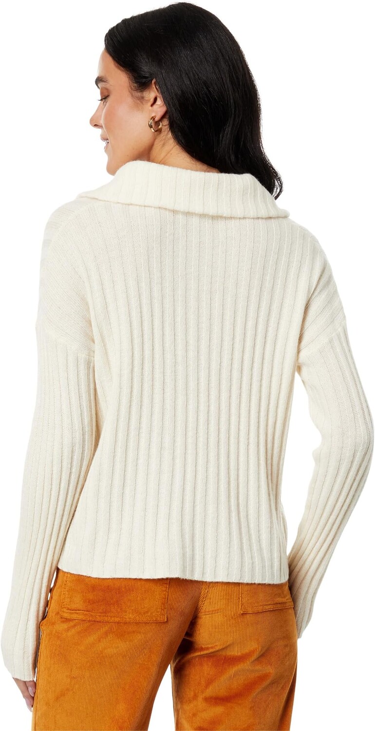 

Свитер Niles Wide Rib Collar Cardigan Madewell, цвет Antique Cream