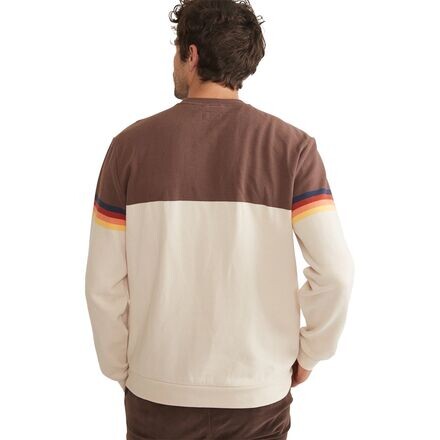 

Толстовка с полосатыми рукавами мужская Marine Layer, цвет Brown Sunset Stripe