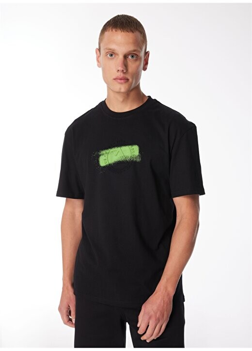

Черная мужская футболка с круглым воротником JCOSPRAY EMBO TEE SS CREW NECK Jack & Jones, черный