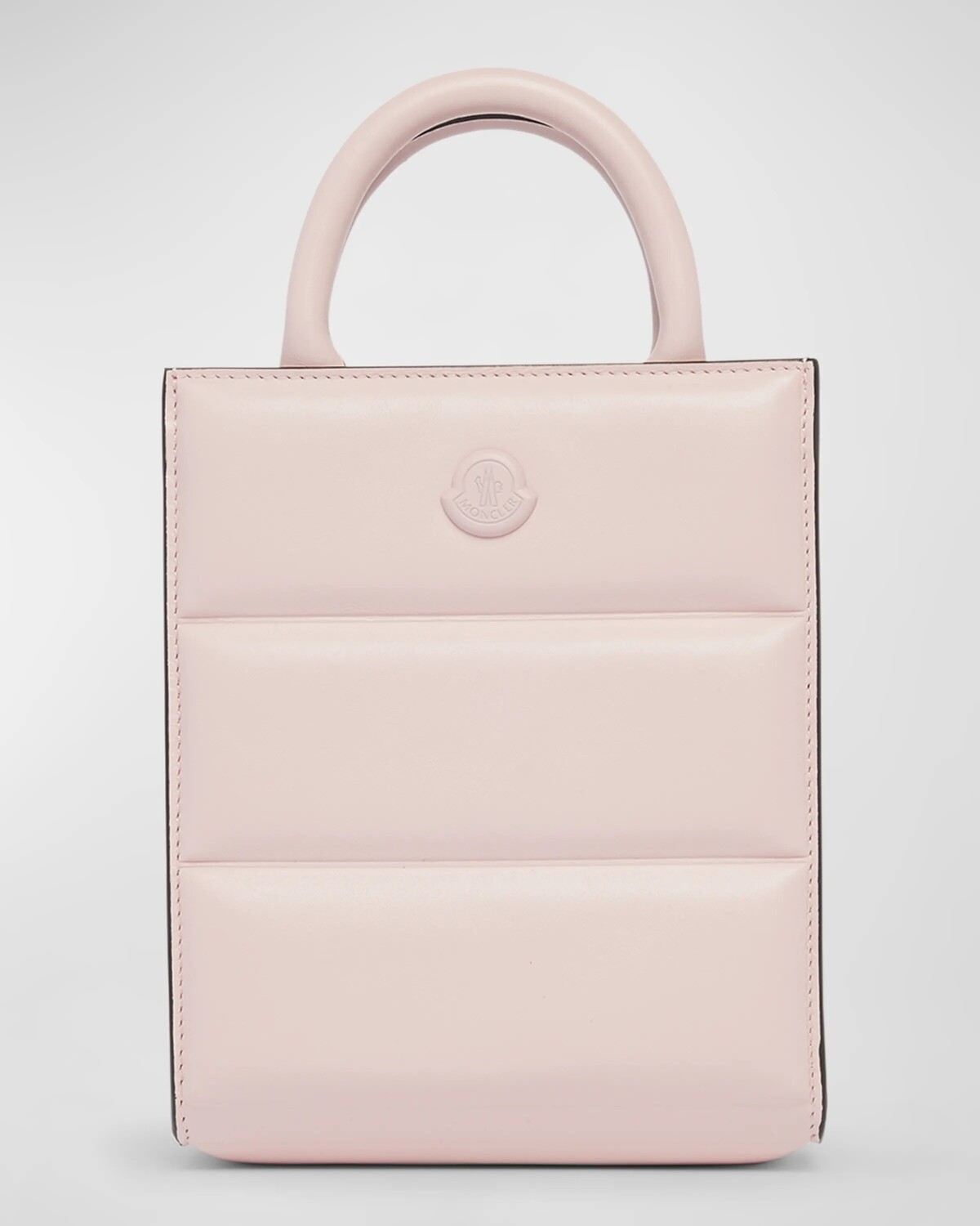 

Миниатюрная кожаная большая сумка Doudoune Moncler, цвет Pink Leather