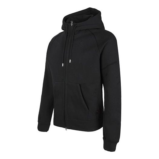 куртка nike zipper cardigan casual sports fleece lined hooded jacket black черный Куртка Air Jordan Sports hooded Fleece Lined Jacket Black, черный