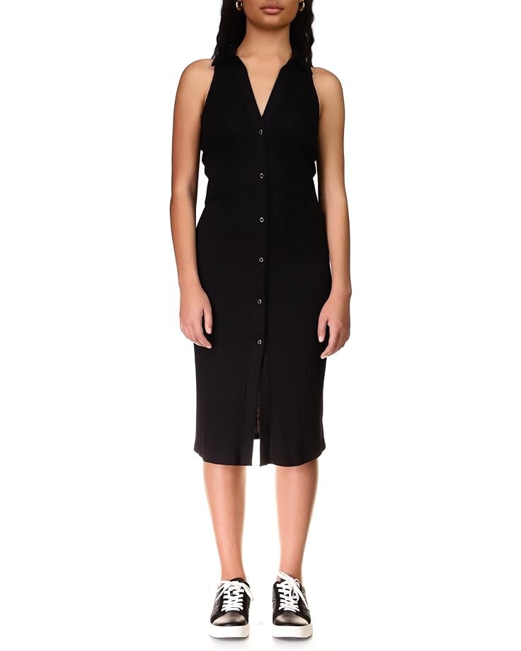 

Платье Sanctuary Sleeveless Rib Midi, черный