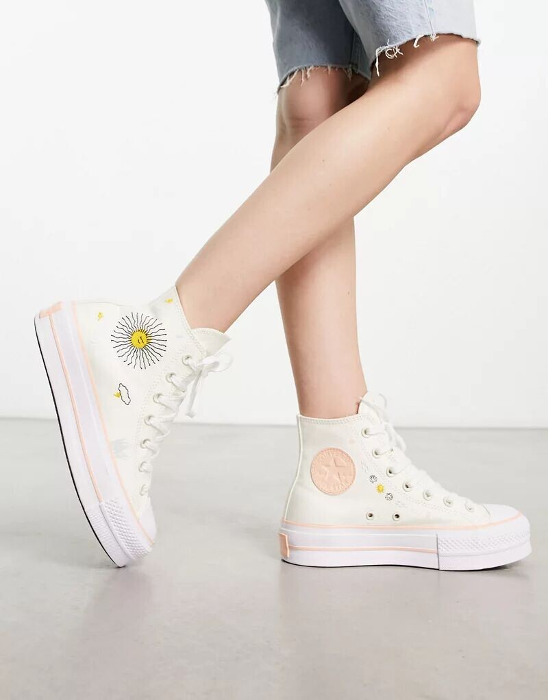 

Бело-коралловые кроссовки Converse Chuck Taylor All Star Lift Hi Astronomy