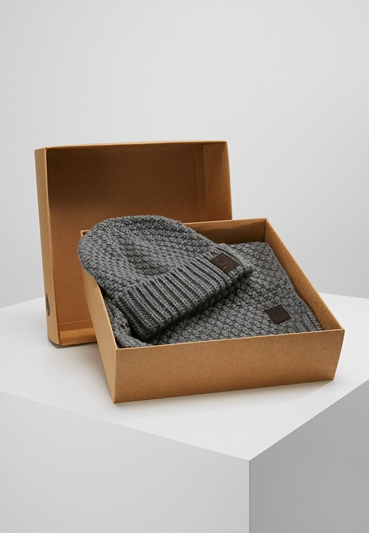 

Шарф ONSCENZ BOX SCARF BEANIE SET Only & Sons, средний серый меланж