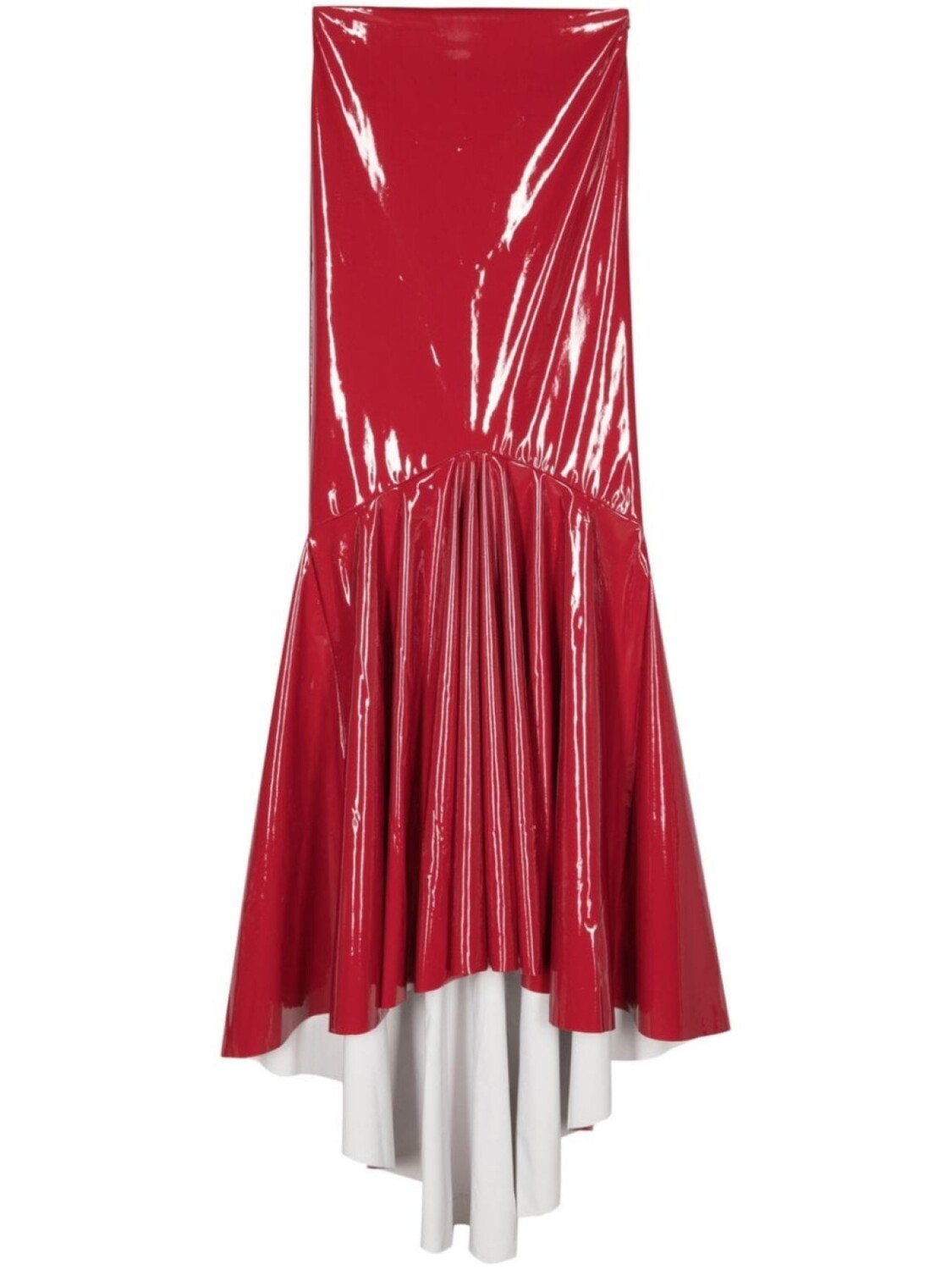 

Atu Body Couture лакированная юбка макси со сборками, красный