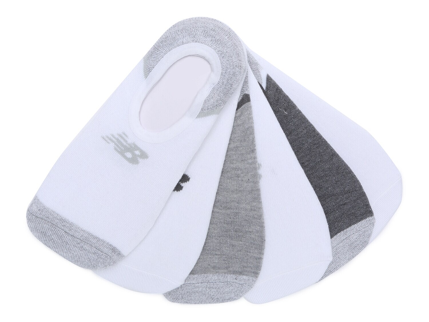 

Носки мужские New Balance с цветными блоками, 6 пар, белый / серый