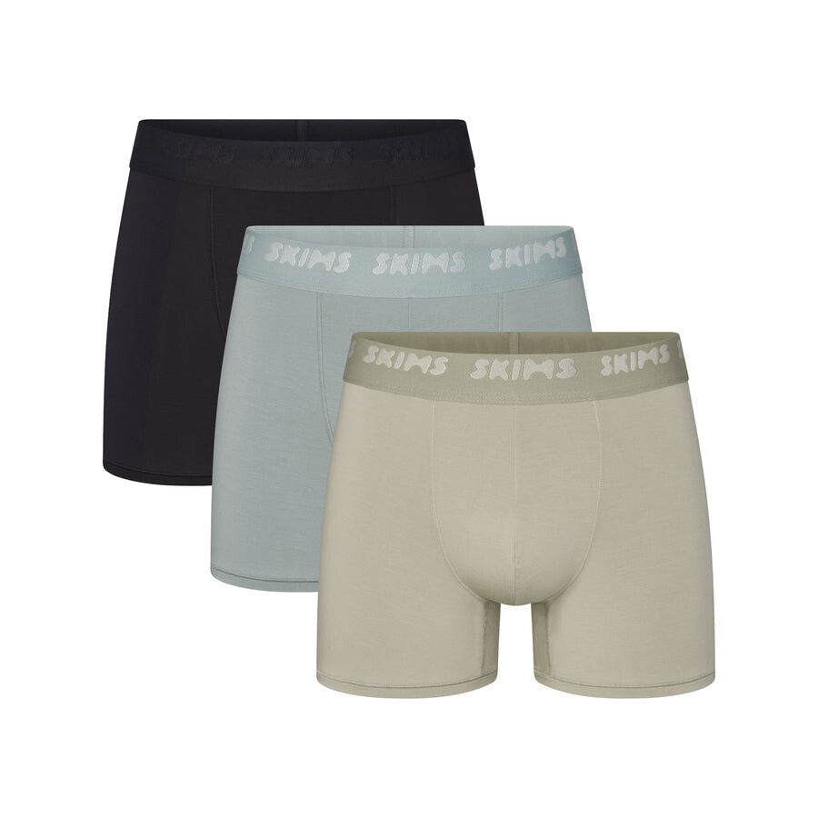 

Мужские трусы-боксеры 3 дюйма, 3 упаковки SKIMS Skims Stretch, цвет Talc Multi