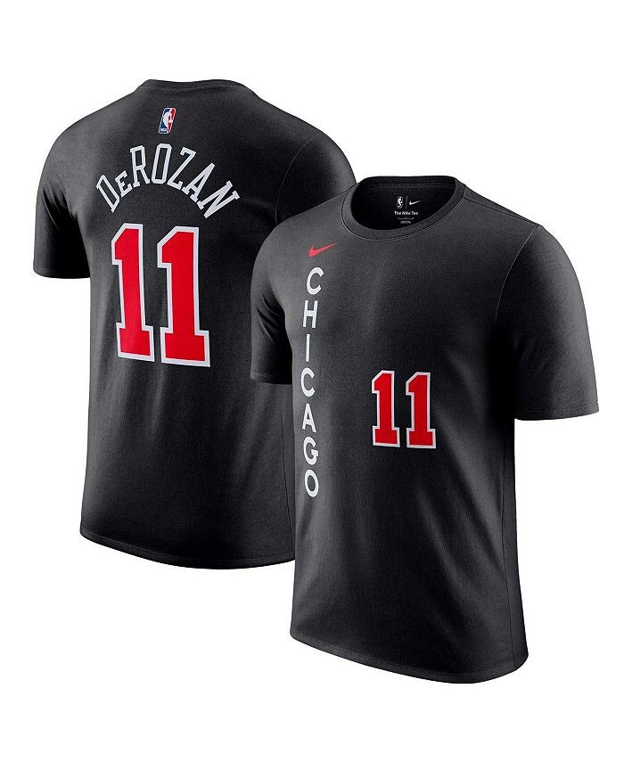 

Мужская черная футболка DeMar DeRozan Chicago Bulls 2023/24 City Edition с именем и номером Nike, цвет Black