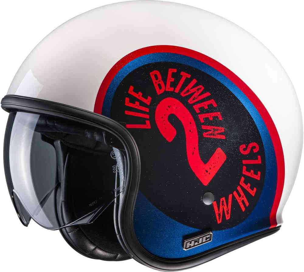 V30 Харви Реактивный шлем HJC, белый/красный/синий мотоциклетный шлем gxt для мужчин и женщин шлем с открытым лицом для скутера с линзами от солнца для кафе в винтажном стиле для мотокросса