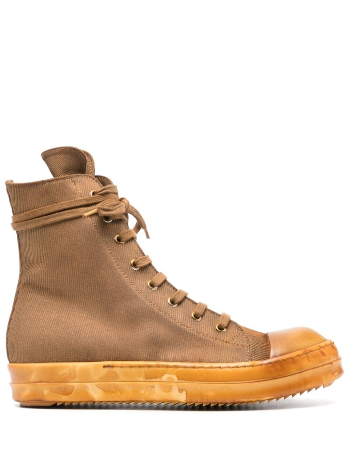 

Rick Owens DRKSHDW высокие кеды из канваса, коричневый