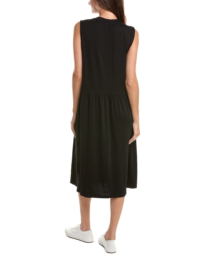 

Платье миди EILEEN FISHER с круглым вырезом, черный