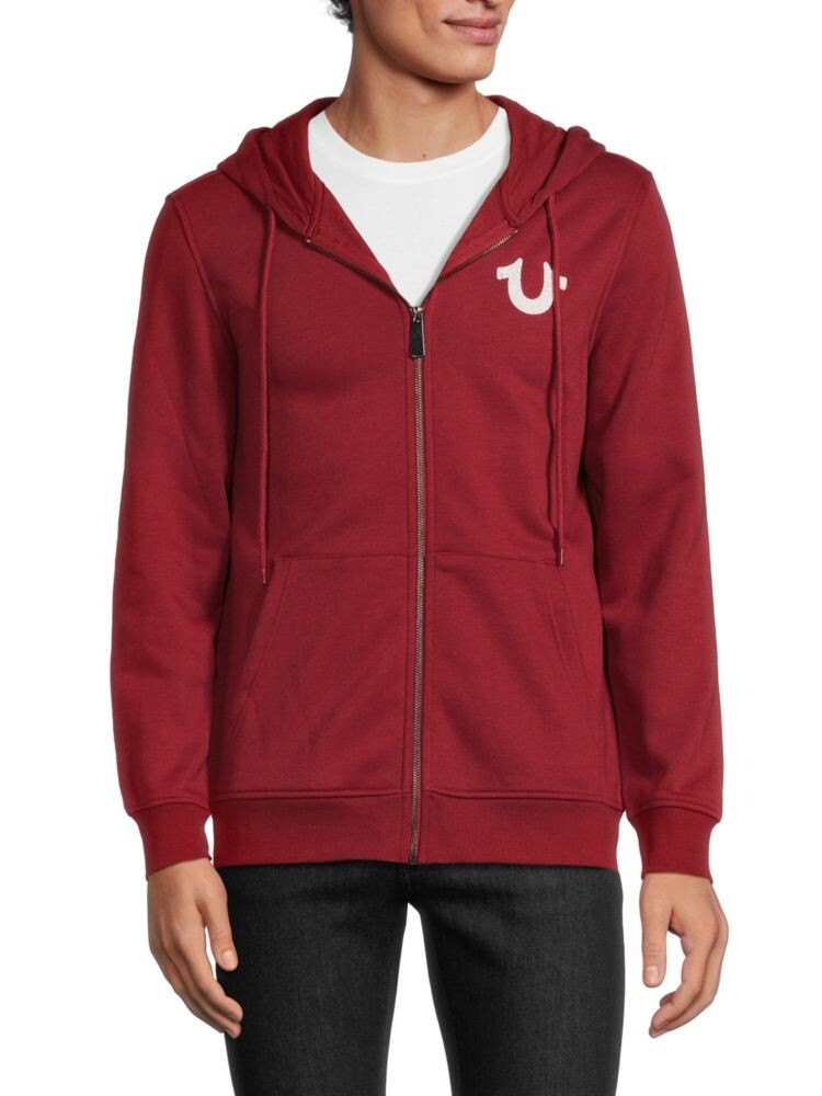 

Толстовка на молнии с логотипом True Religion, цвет Red Dahlia