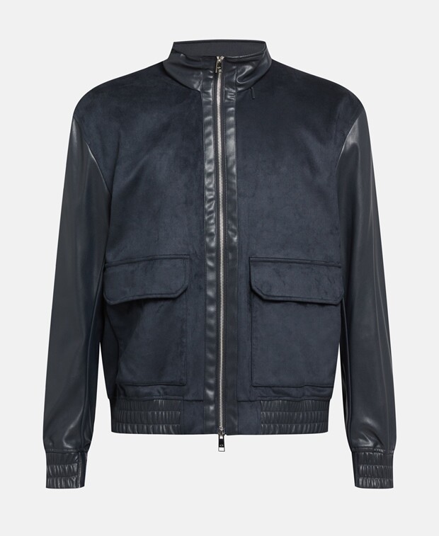 

Кожаная куртка Armani Exchange, синий